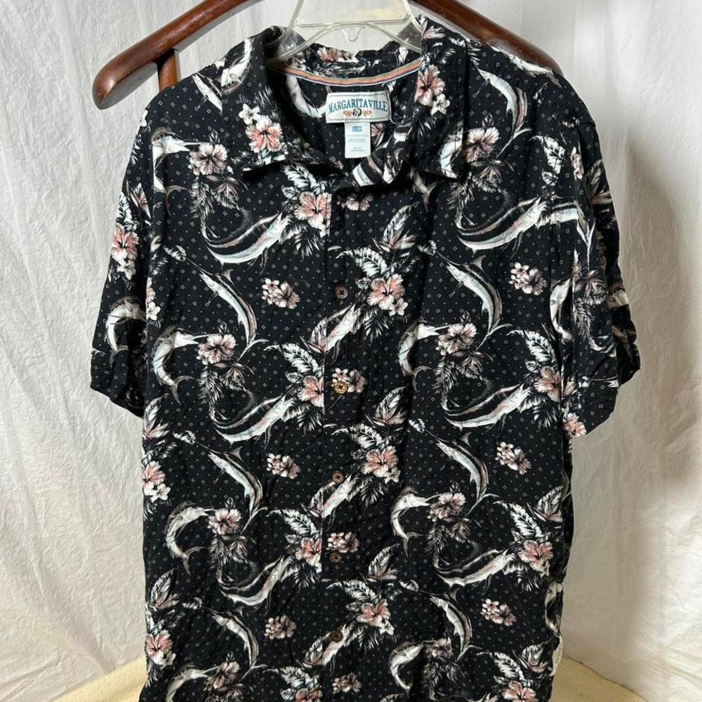 Margaritaville men's‎ short sleeve button up shirt #Margaritaville Rayon XL